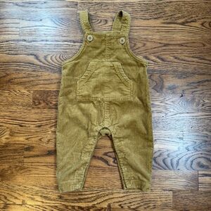 Tea Collection Kids Solid Brown Corduroy One Piece Overalls 6-9 Months